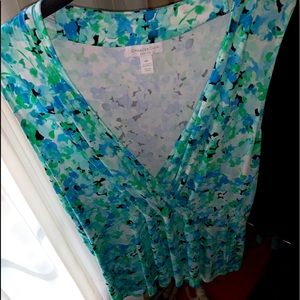 Charter Club Peony Wrap Top New w/ Tags